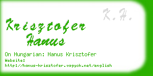 krisztofer hanus business card